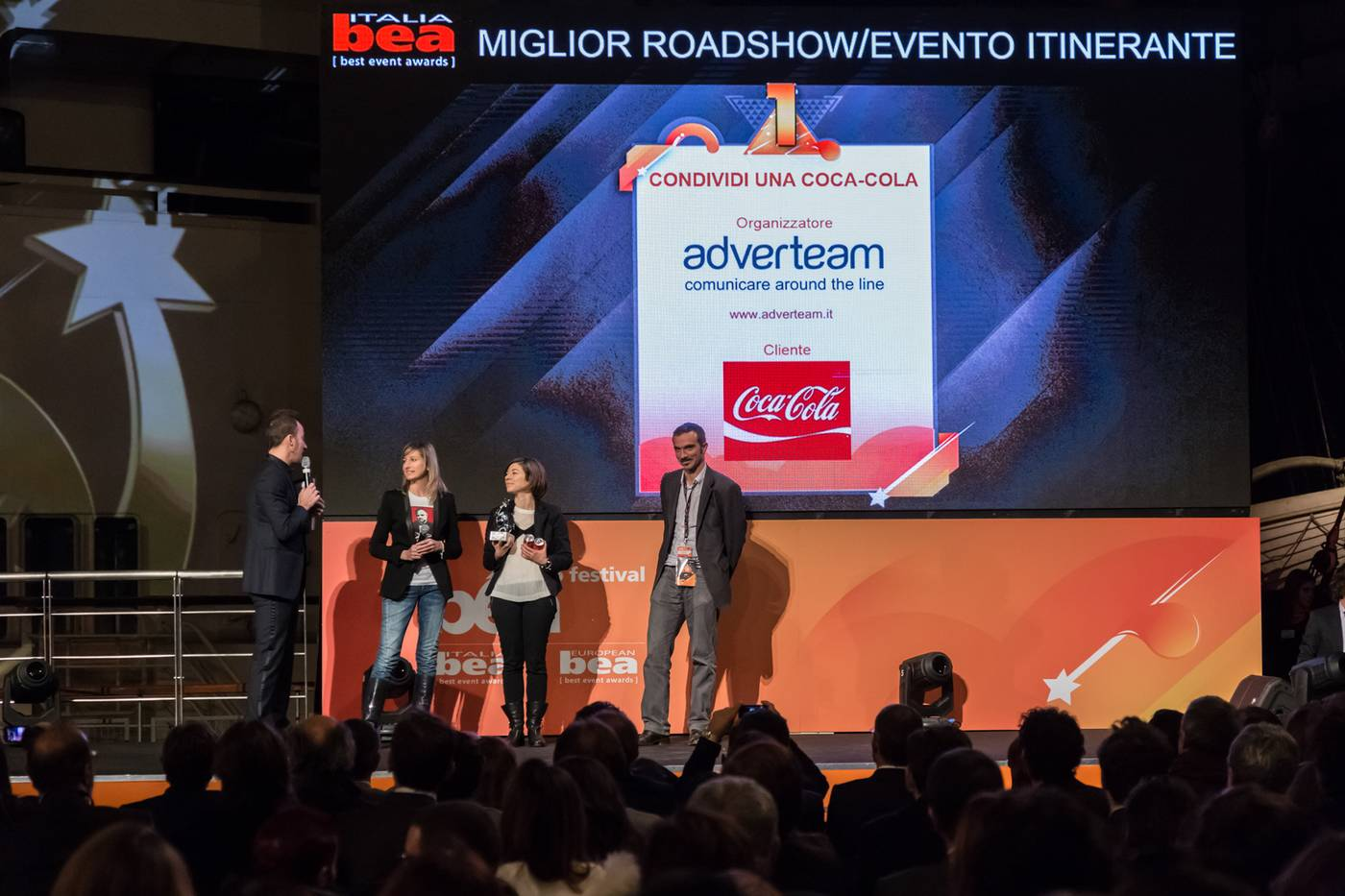 Alla decima edizione dei BEA Adverteam si aggiudica tre primi premi con il progetto dell’anno “Condividi una Coca-Cola”