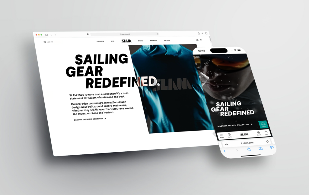 SLAM SS25-2 Web design campagna b2c mobile e desktop