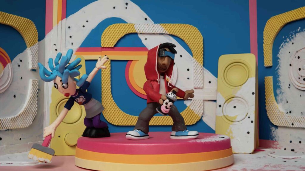 Stracciatella 6 Frame Stracciatella con personaggi che ballano